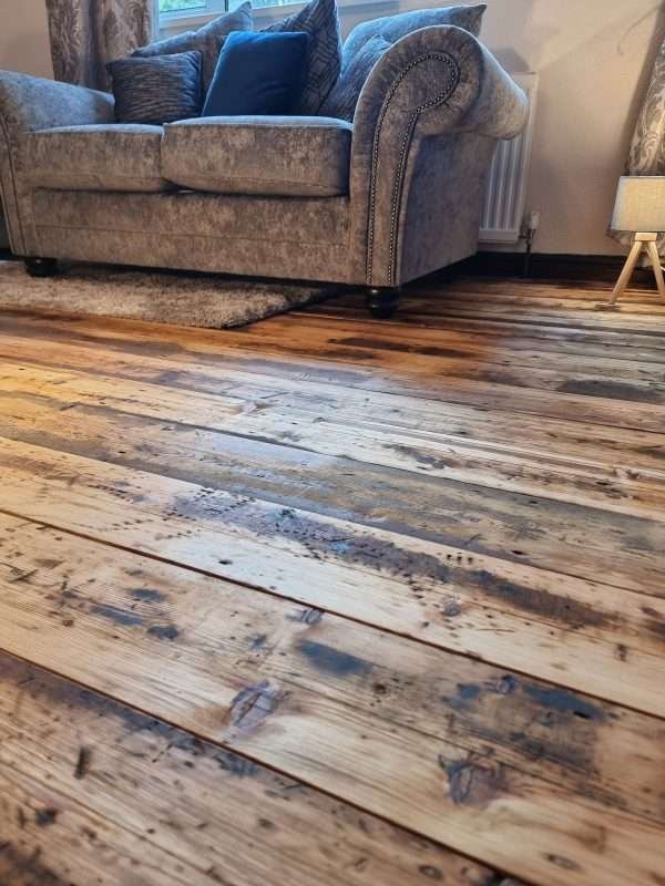 Rustic Mill Board Century Pine Reclaimed Wood Flooring UK